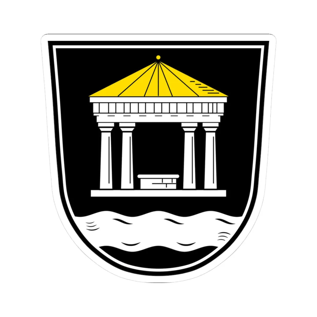 DEU Bad Alexandersbad COA (Germany) (Coat of Arms) STICKER Vinyl Kiss-Cut Decal 3 Inch White - The Sticker Space