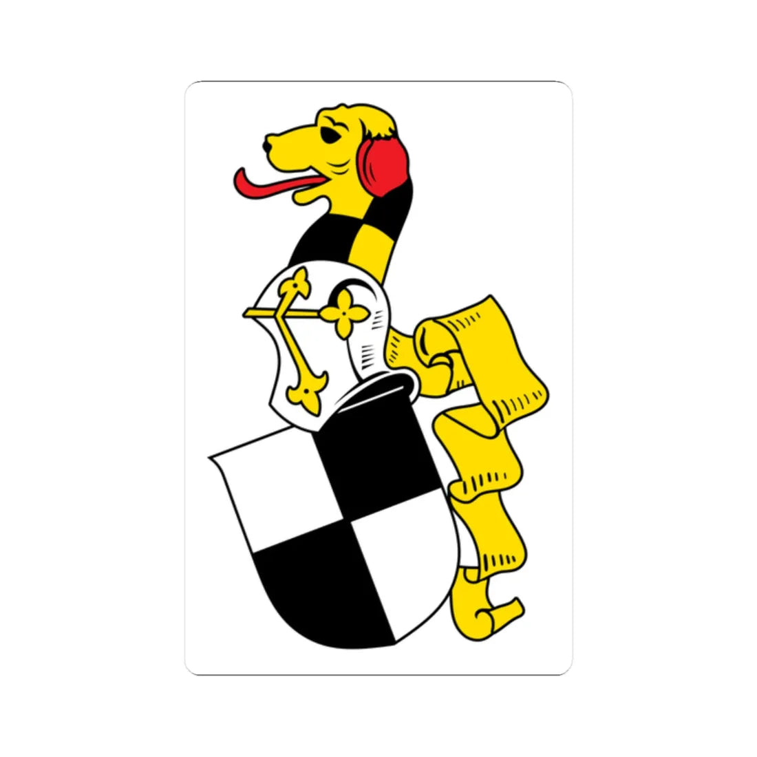 DEU Bad Berneck COA (Germany) (Coat of Arms) STICKER Vinyl Kiss-Cut Decal 2 Inch White - The Sticker Space