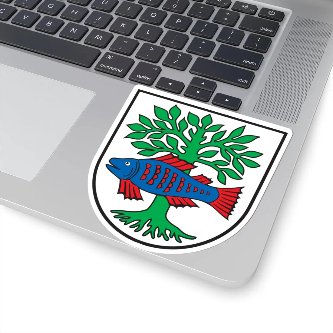 DEU Bad Buchau COA (Germany) (Coat of Arms) STICKER Vinyl Kiss-Cut Decal - The Sticker Space