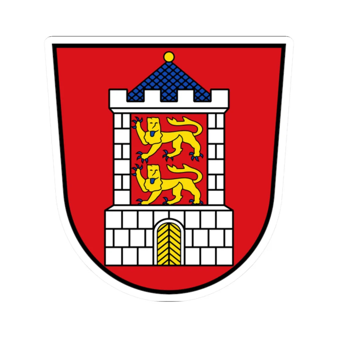 DEU Bad Camberg COA (Germany) (Coat of Arms) STICKER Vinyl Kiss-Cut Decal 2 Inch White - The Sticker Space