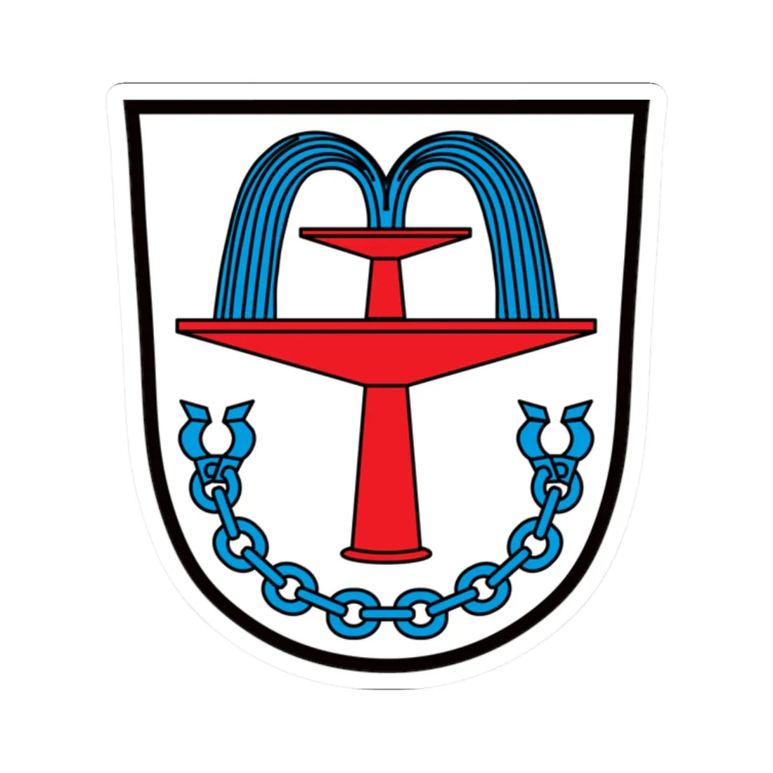 DEU Bad Füssing COA (Germany) (Coat of Arms) STICKER Vinyl Kiss-Cut Decal 2 Inch White - The Sticker Space