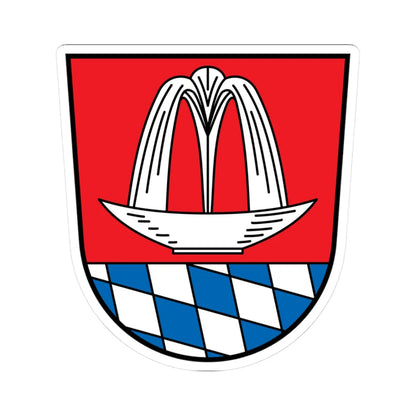 DEU Bad Heilbrunn COA (Germany) (Coat of Arms) STICKER Vinyl Kiss-Cut Decal 3 Inch White - The Sticker Space