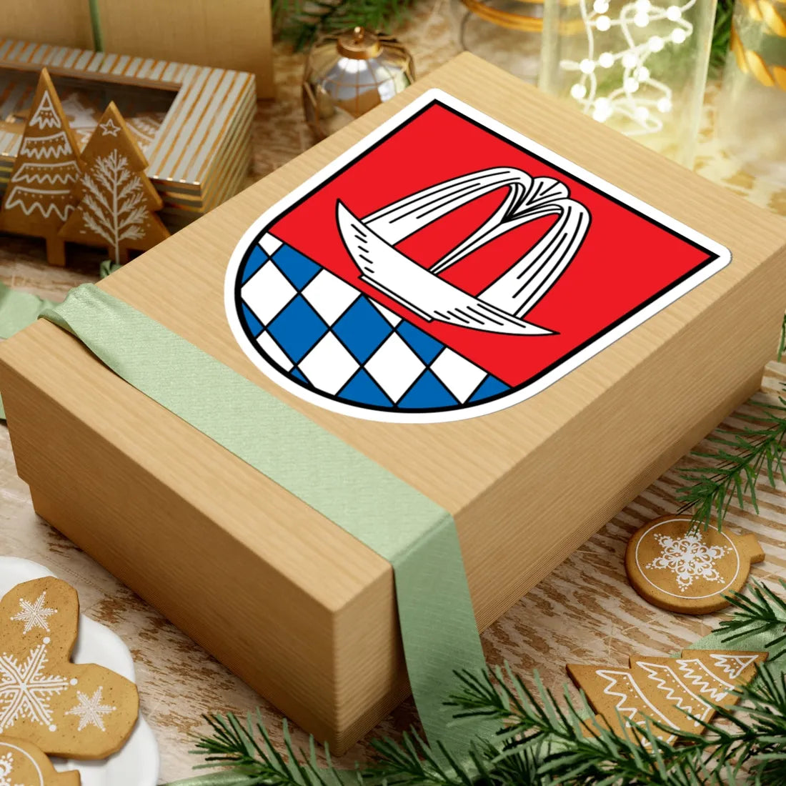 DEU Bad Heilbrunn COA (Germany) (Coat of Arms) STICKER Vinyl Kiss-Cut Decal - The Sticker Space