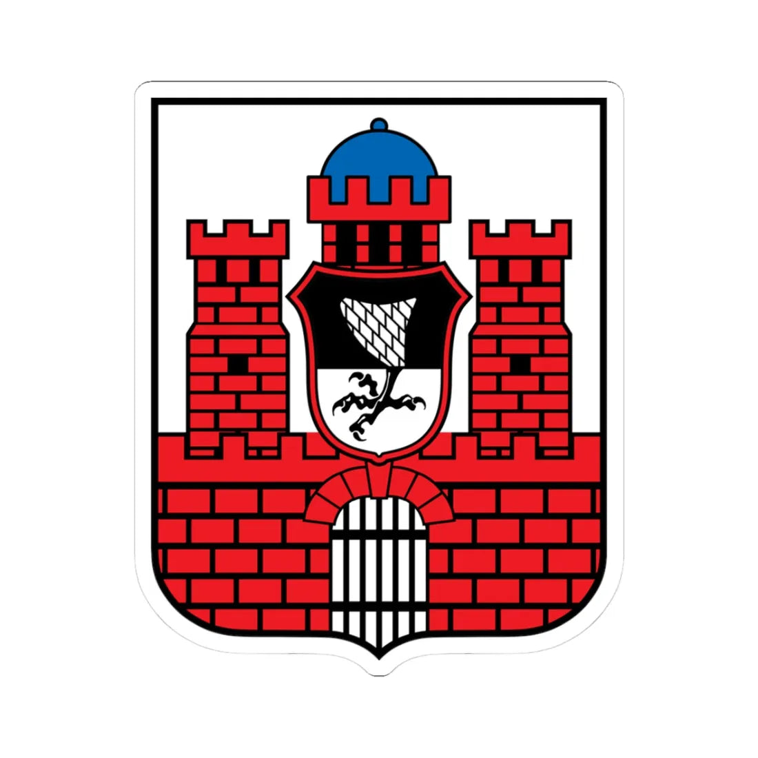 DEU Bad Kissingen COA (Germany) (Coat of Arms) STICKER Vinyl Kiss-Cut Decal 3 Inch White - The Sticker Space