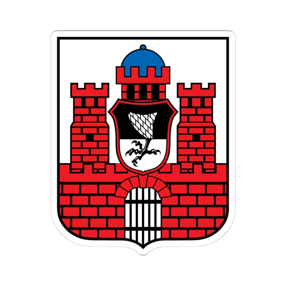 DEU Bad Kissingen COA (Germany) (Coat of Arms) STICKER Vinyl Kiss-Cut Decal 4 Inch White - The Sticker Space