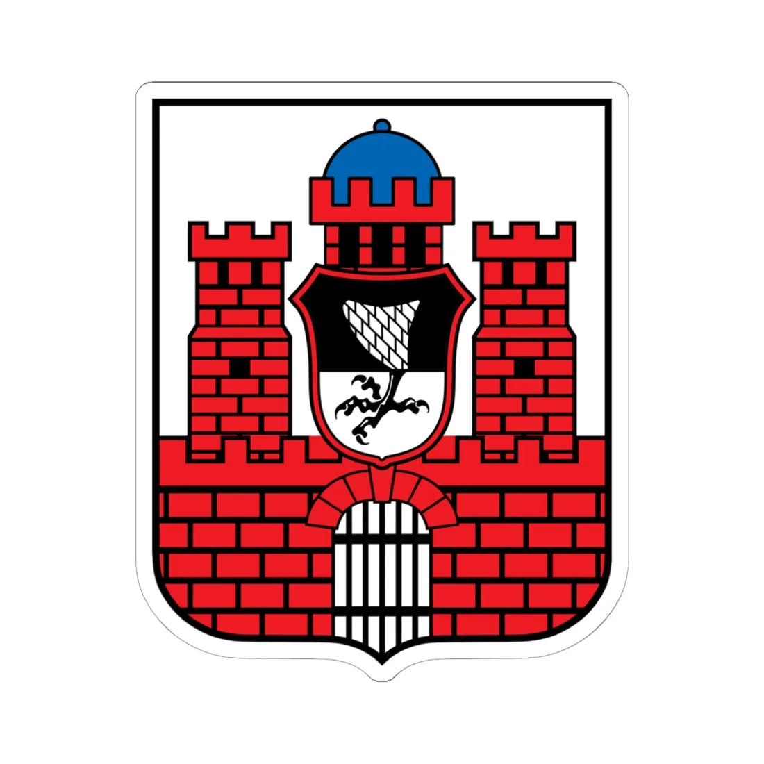 DEU Bad Kissingen COA (Germany) (Coat of Arms) STICKER Vinyl Kiss-Cut Decal 6 Inch White - The Sticker Space