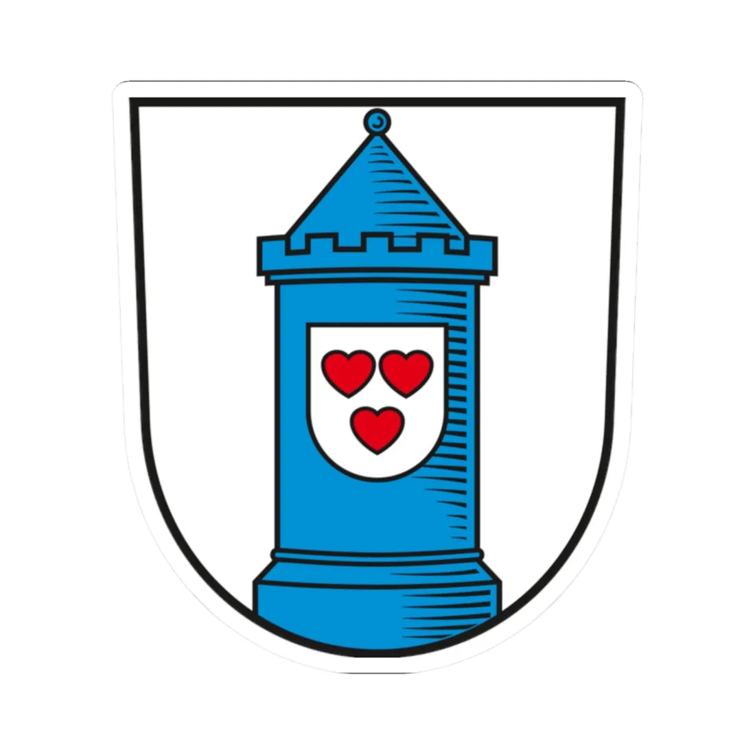 DEU Bad Liebenwerda COA (Germany) (Coat of Arms) STICKER Vinyl Kiss-Cut Decal - The Sticker Space