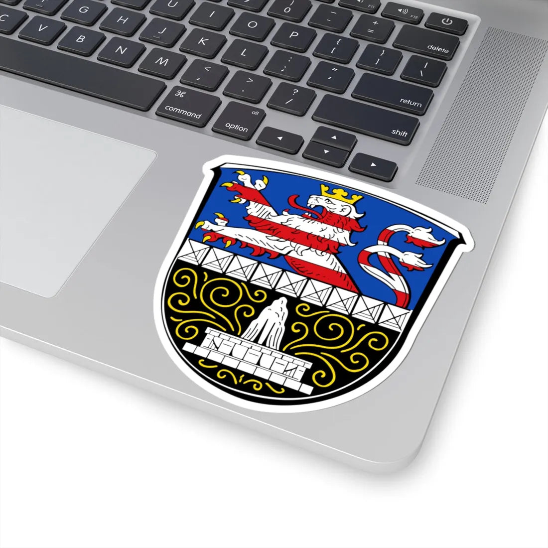 DEU Bad Nauheim COA (Germany) (Coat of Arms) STICKER Vinyl Kiss-Cut Decal - The Sticker Space