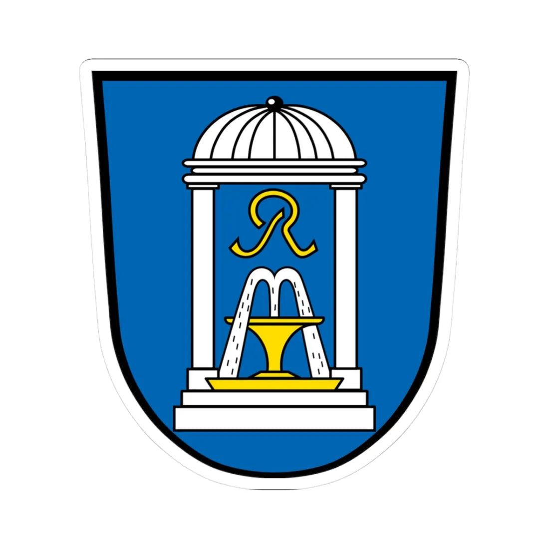 DEU Bad Steben COA (Germany) (Coat of Arms) STICKER Vinyl Kiss-Cut Decal - The Sticker Space