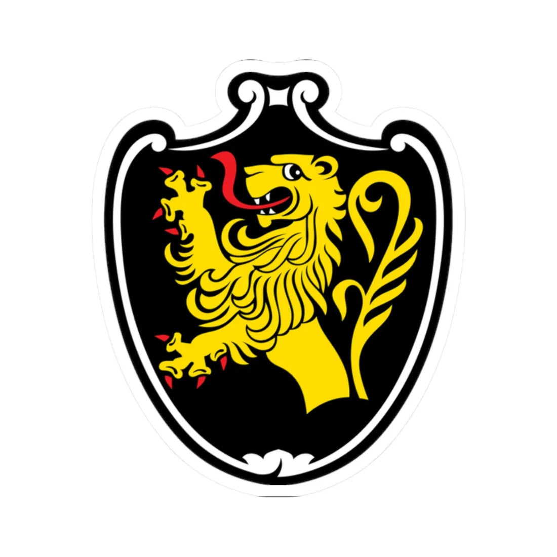 DEU Bad Tölz COA (Germany) (Coat of Arms) STICKER Vinyl Kiss-Cut Decal 2 Inch White - The Sticker Space