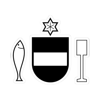 DEU Bad Waldsee COA (Germany) (Coat of Arms) STICKER Vinyl Kiss-Cut Decal 3 Inch White - The Sticker Space