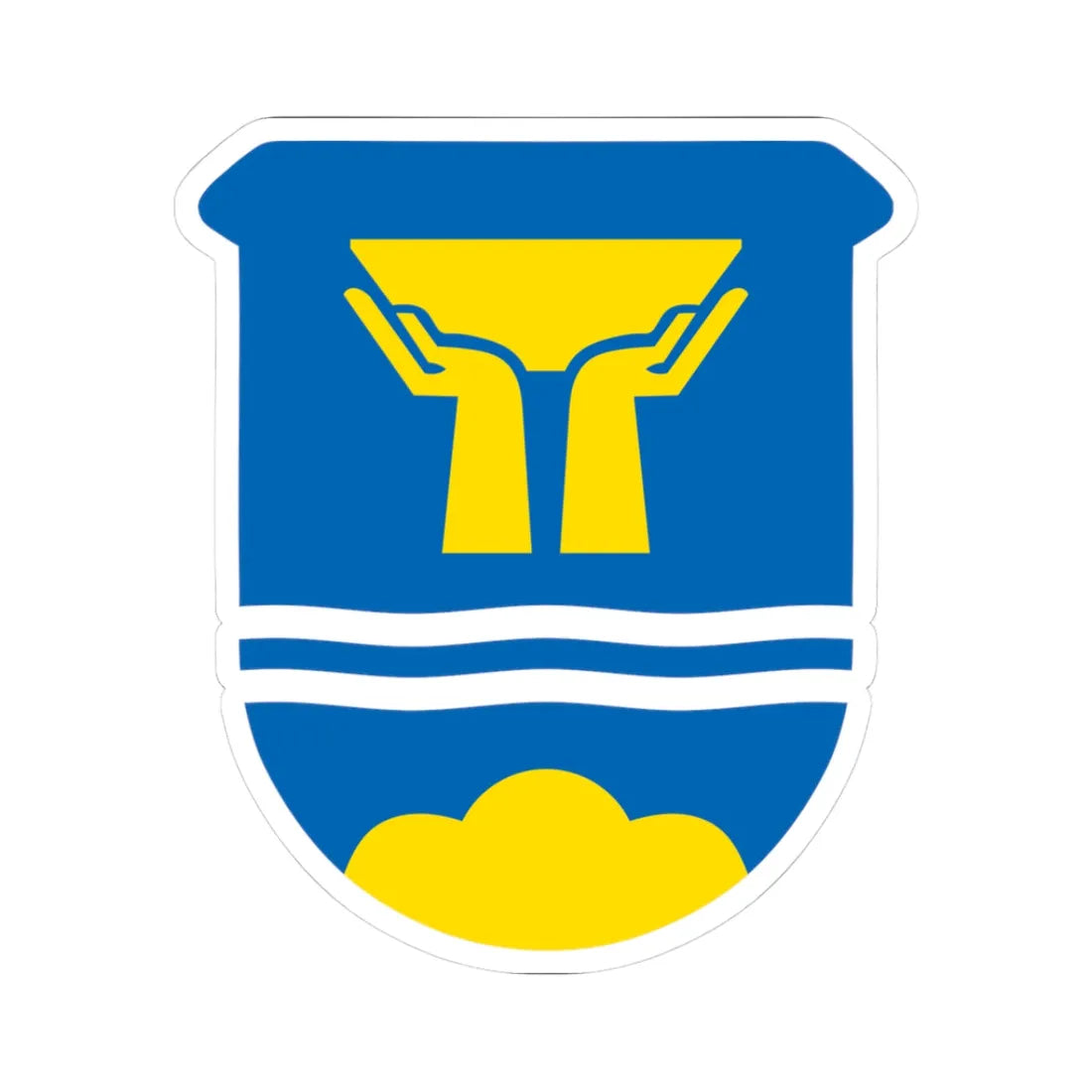 DEU Bad Wiessee COA (Germany) (Coat of Arms) STICKER Vinyl Kiss-Cut Decal 3 Inch White - The Sticker Space