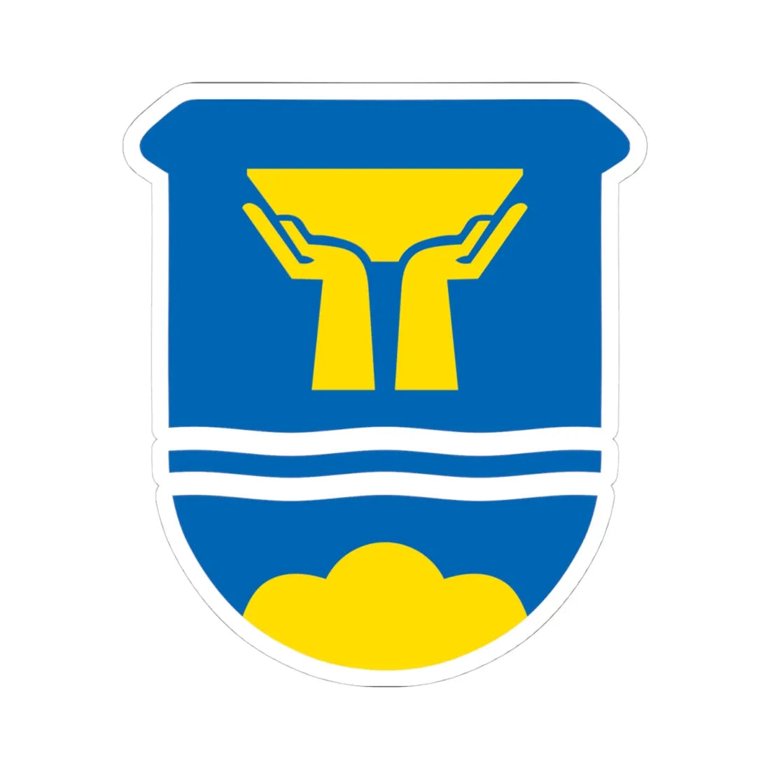 DEU Bad Wiessee COA (Germany) (Coat of Arms) STICKER Vinyl Kiss-Cut Decal 4 Inch White - The Sticker Space