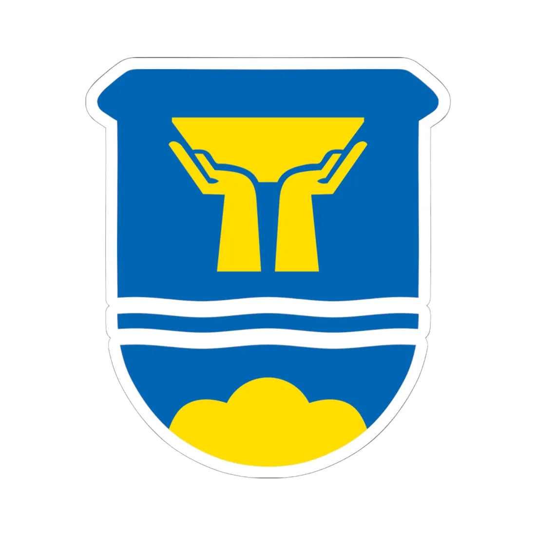 DEU Bad Wiessee COA (Germany) (Coat of Arms) STICKER Vinyl Kiss-Cut Decal 6 Inch White - The Sticker Space