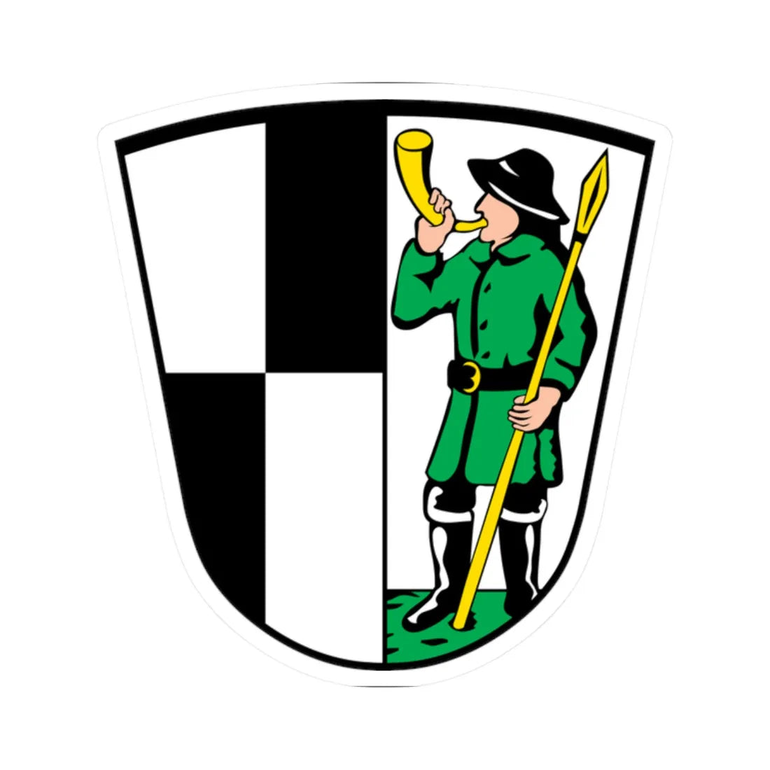 DEU Baiersdorf COA (Germany) (Coat of Arms) STICKER Vinyl Kiss-Cut Decal 2 Inch White - The Sticker Space