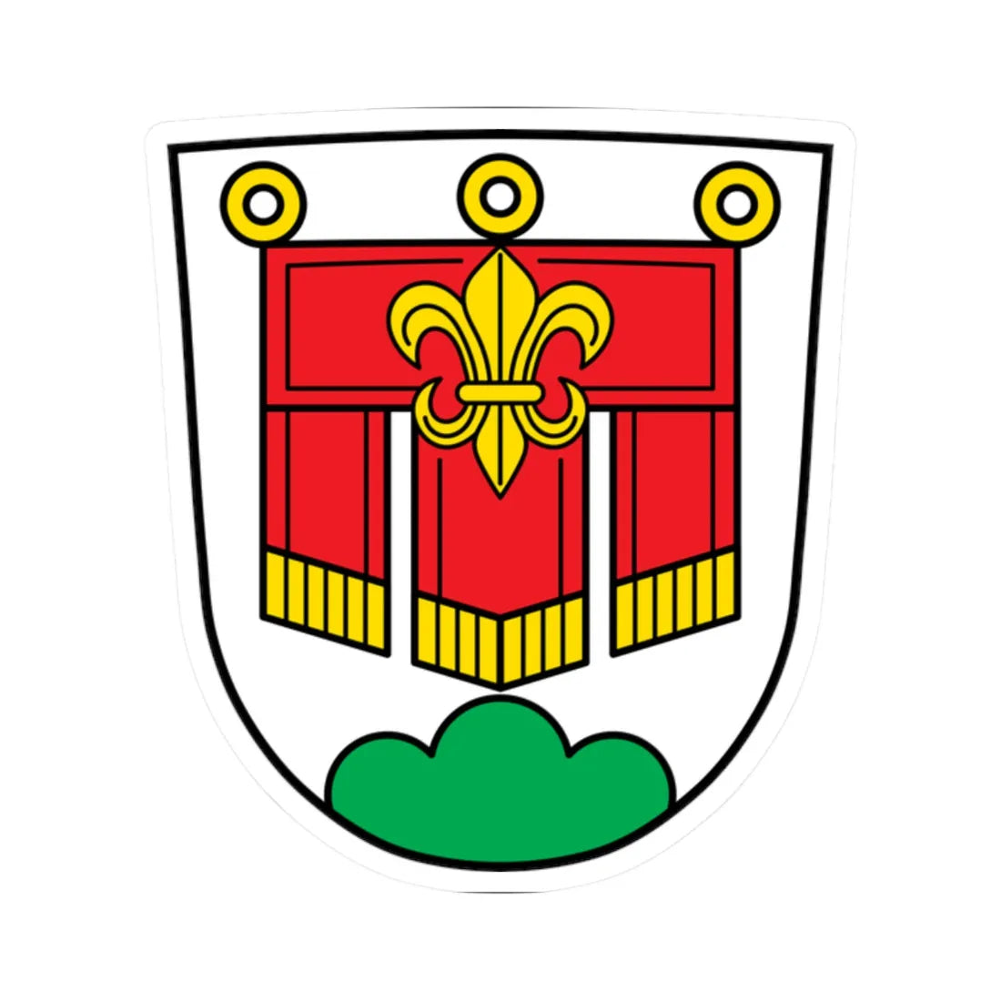 DEU Balderschwang COA (Germany) (Coat of Arms) STICKER Vinyl Kiss-Cut Decal 2 Inch White - The Sticker Space