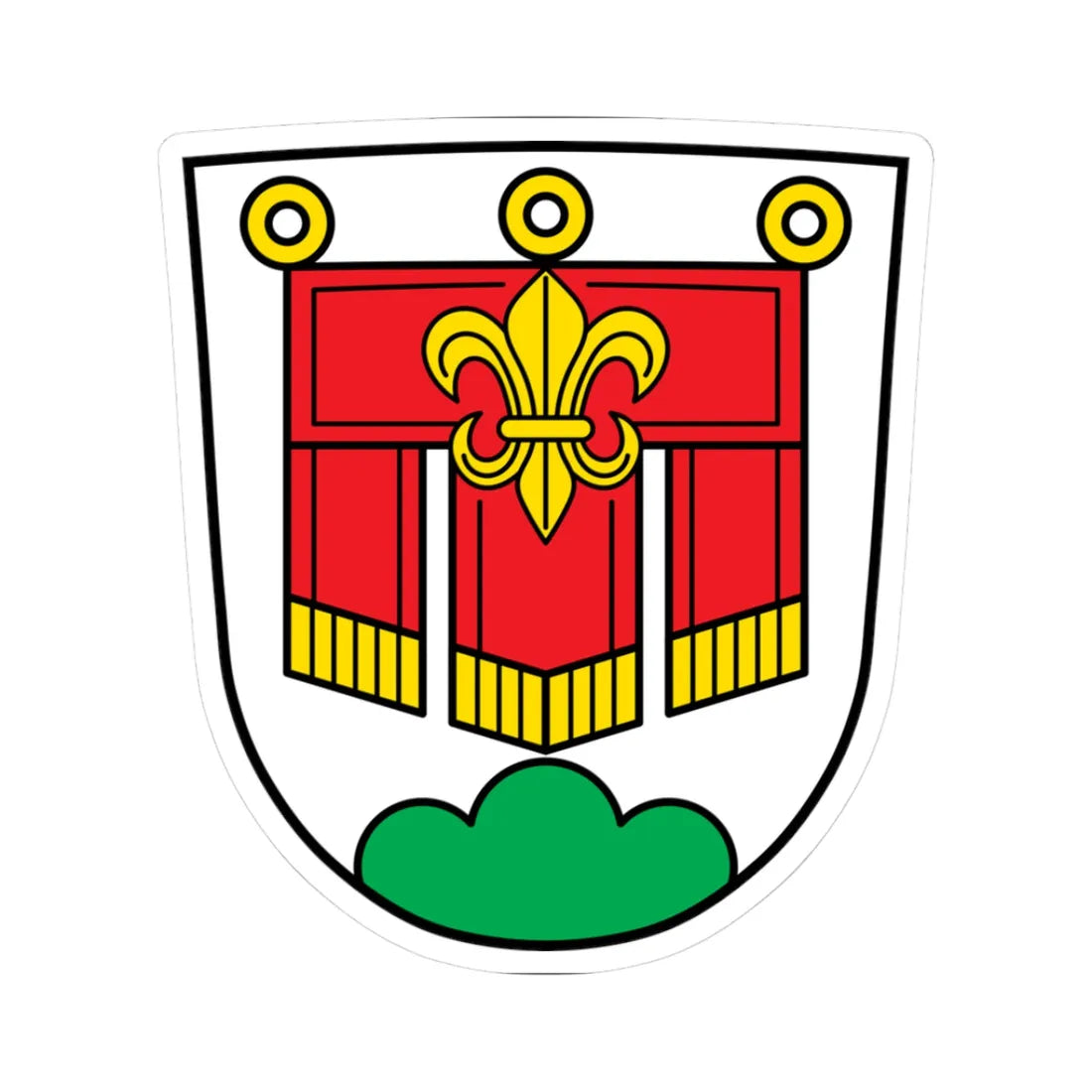 DEU Balderschwang COA (Germany) (Coat of Arms) STICKER Vinyl Kiss-Cut Decal 3 Inch White - The Sticker Space