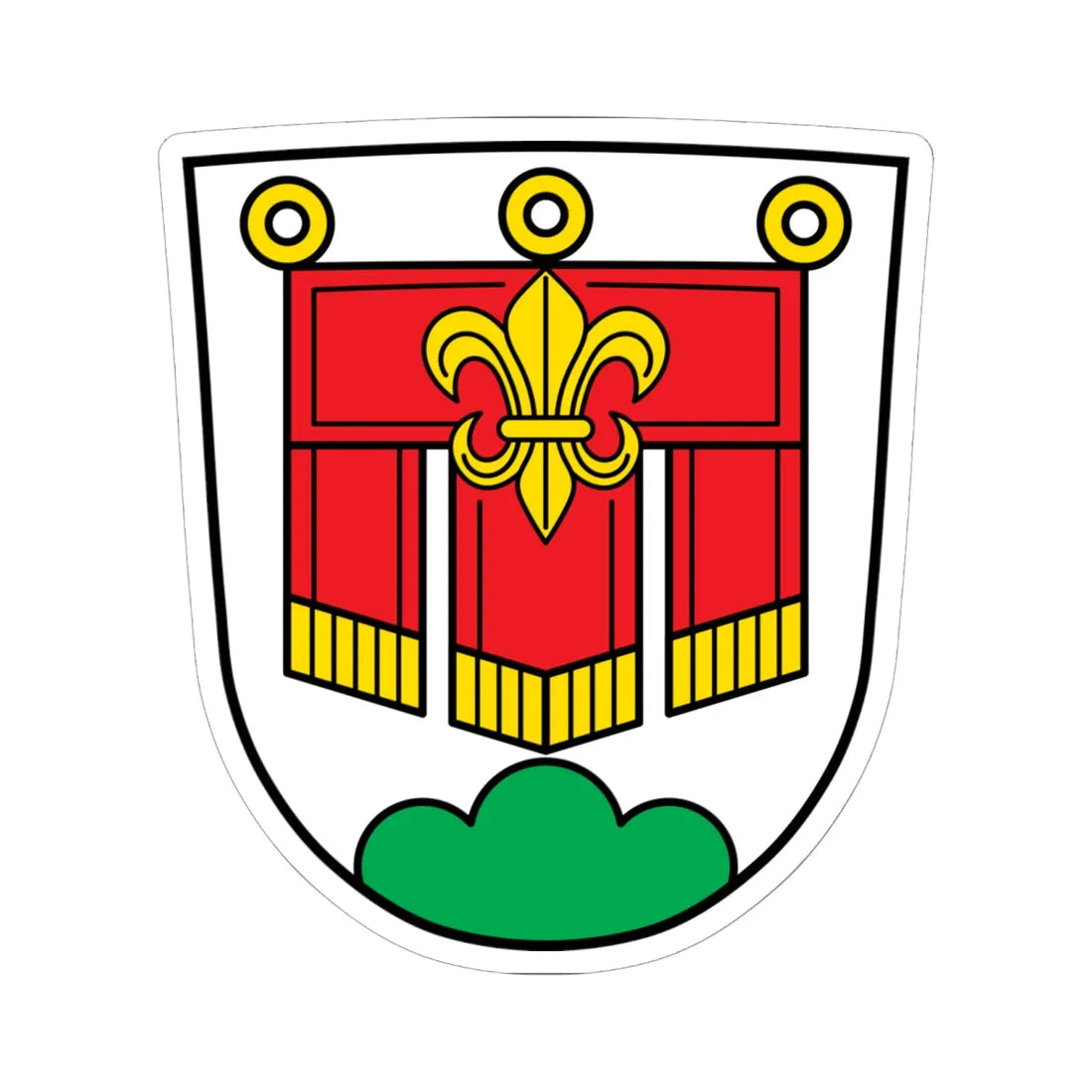 DEU Balderschwang COA (Germany) (Coat of Arms) STICKER Vinyl Kiss-Cut Decal 6 Inch White - The Sticker Space