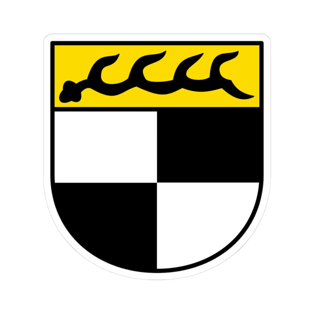 DEU Balingen COA (Germany) (Coat of Arms) STICKER Vinyl Kiss-Cut Decal 3 Inch White - The Sticker Space