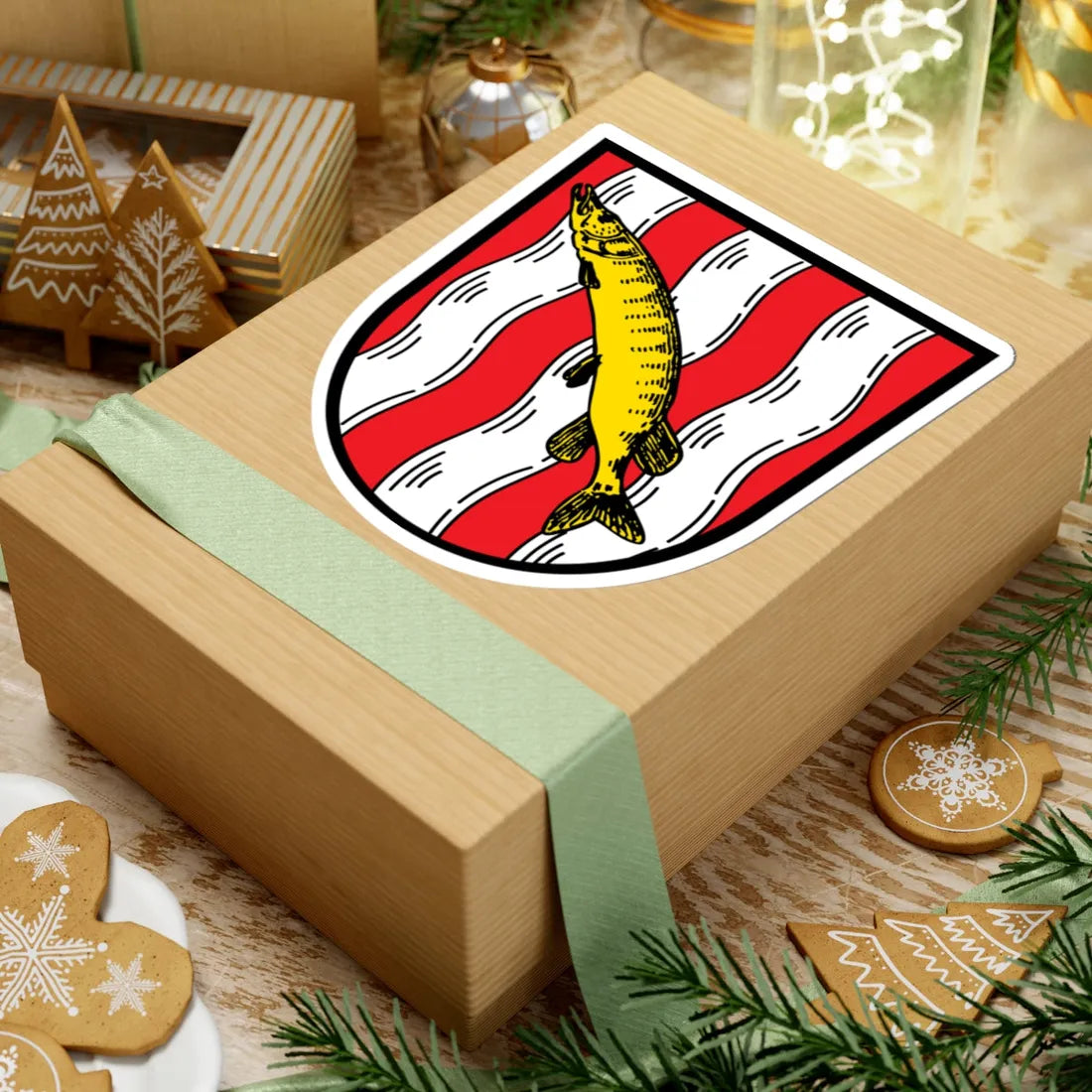 DEU Baunach COA (Germany) (Coat of Arms) STICKER Vinyl Kiss-Cut Decal - The Sticker Space