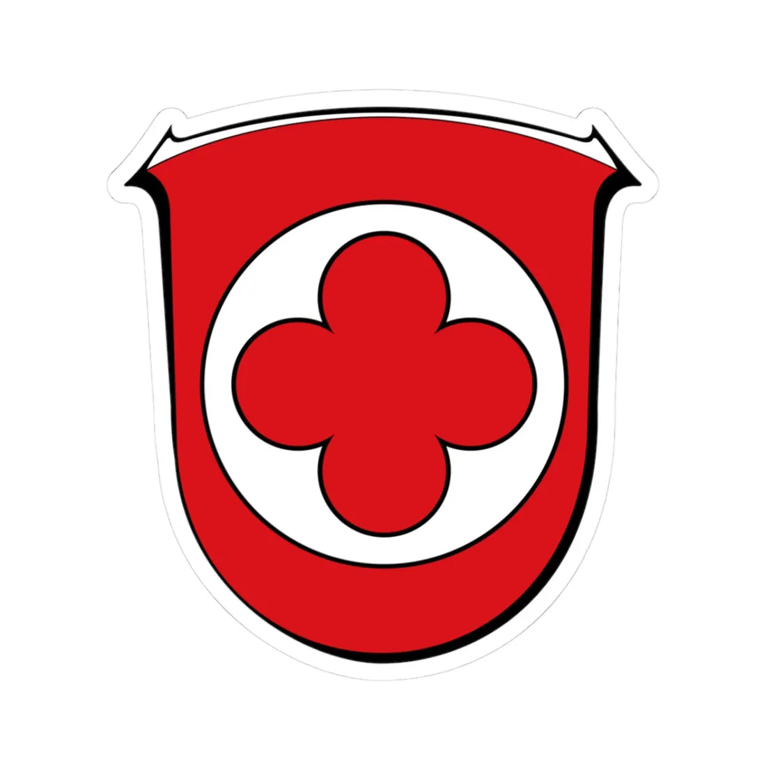 DEU Baunatal COA (Germany) (Coat of Arms) STICKER Vinyl Kiss-Cut Decal 3 Inch White - The Sticker Space