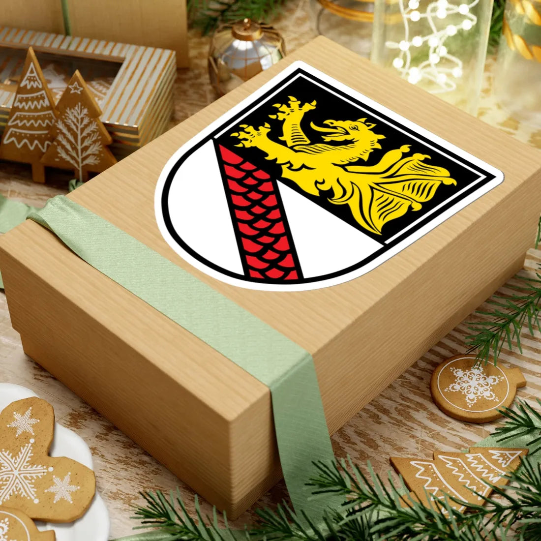 DEU Bayerbach Rottal-Inn COA (Germany) (Coat of Arms) STICKER Vinyl Kiss-Cut Decal - The Sticker Space