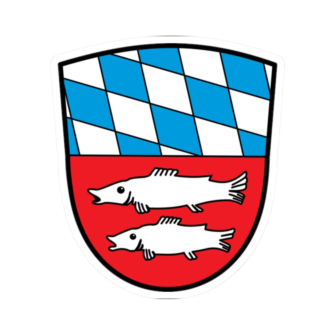 DEU Bayerisch Gmain COA (Germany) (Coat of Arms) STICKER Vinyl Kiss-Cut Decal 2 Inch White - The Sticker Space