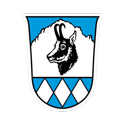 DEU Bayrischzell COA (Germany) (Coat of Arms) STICKER Vinyl Kiss-Cut Decal 4 Inch White - The Sticker Space