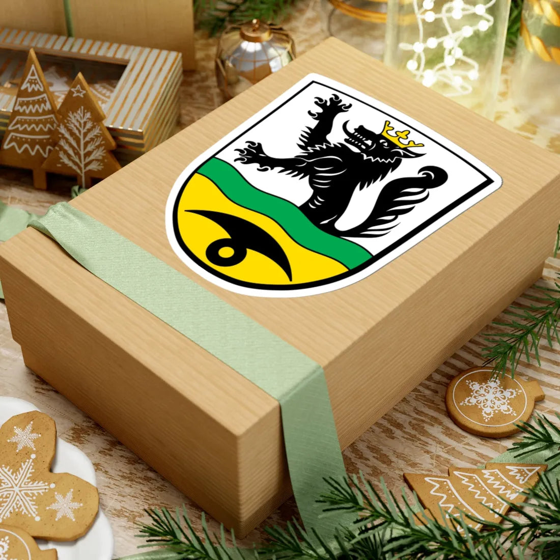 DEU Bächingen a.d.Brenz COA (Germany) (Coat of Arms) STICKER Vinyl Kiss-Cut Decal - The Sticker Space