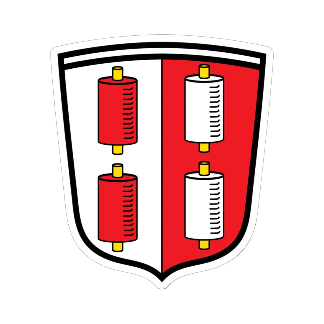 DEU Bechhofen Mittelfranken COA (Germany) (Coat of Arms) STICKER Vinyl Kiss-Cut Decal 6 Inch White - The Sticker Space