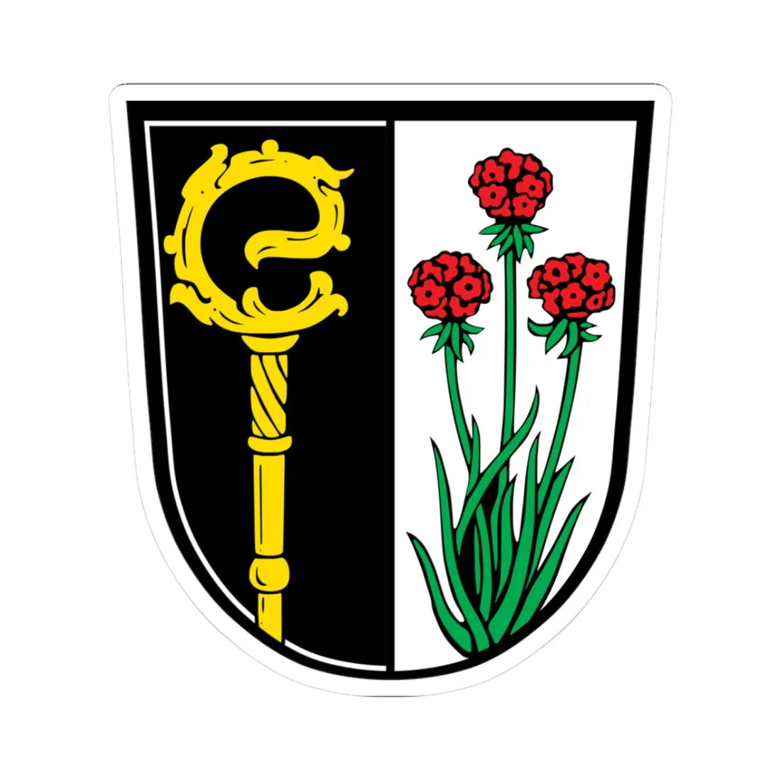 DEU Benningen Schwaben COA (Germany) (Coat of Arms) STICKER Vinyl Kiss-Cut Decal 3 Inch White - The Sticker Space