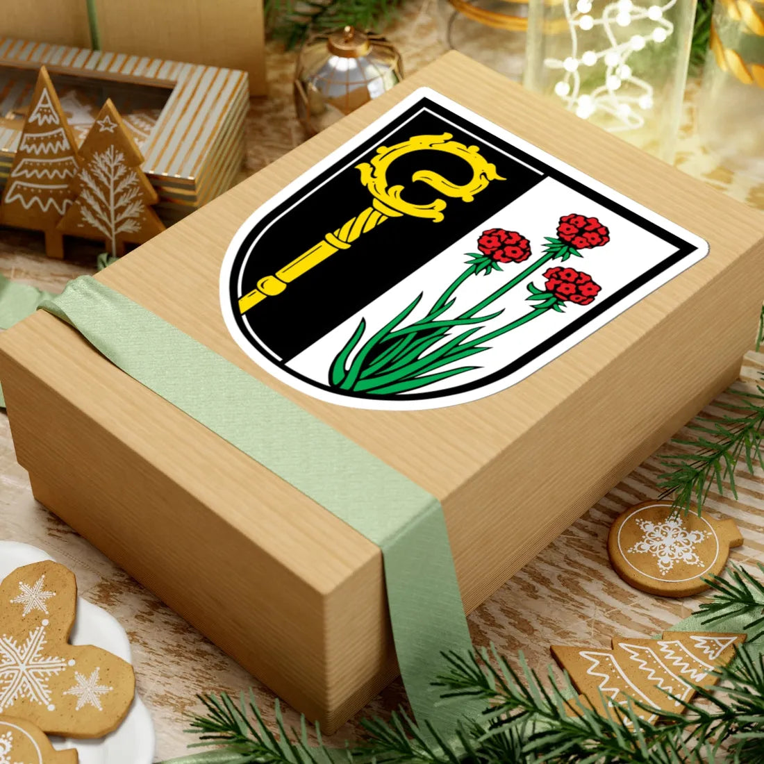 DEU Benningen Schwaben COA (Germany) (Coat of Arms) STICKER Vinyl Kiss-Cut Decal - The Sticker Space