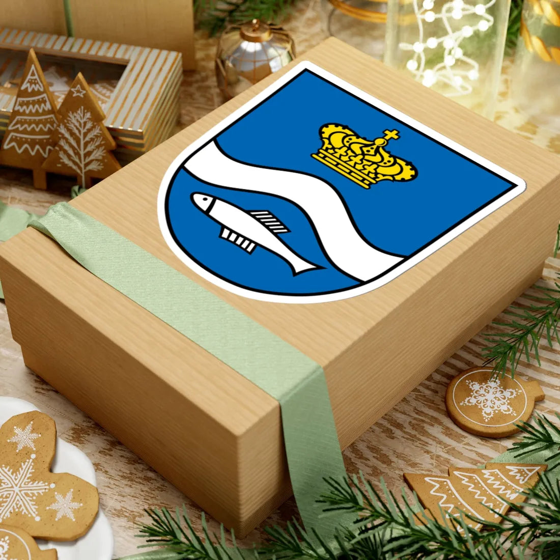 DEU Berg Starnberger See COA (Germany) (Coat of Arms) STICKER Vinyl Kiss-Cut Decal - The Sticker Space