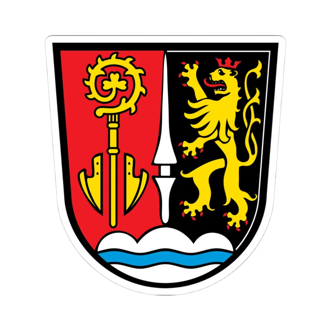 DEU Bergheim Oberbayern COA (Germany) (Coat of Arms) STICKER Vinyl Kiss-Cut Decal - The Sticker Space