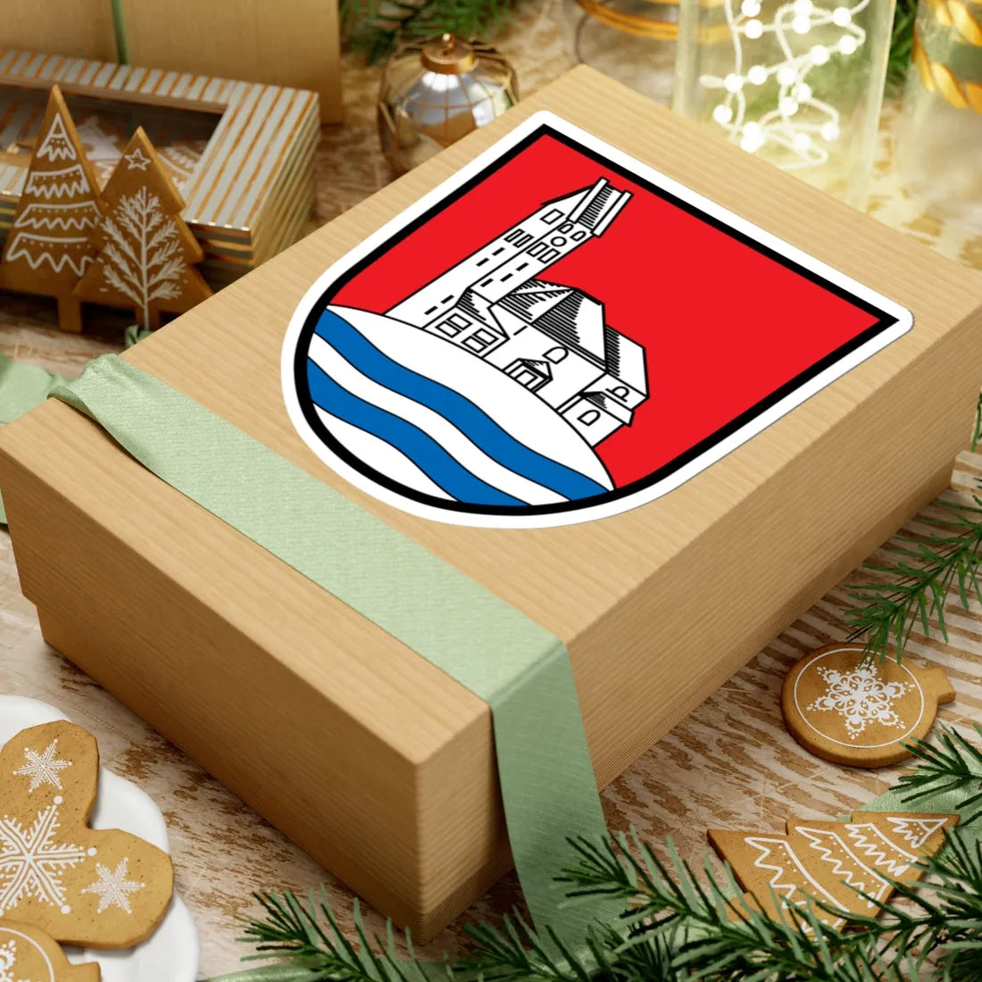 DEU Bergkirchen COA (Germany) (Coat of Arms) STICKER Vinyl Kiss-Cut Decal - The Sticker Space