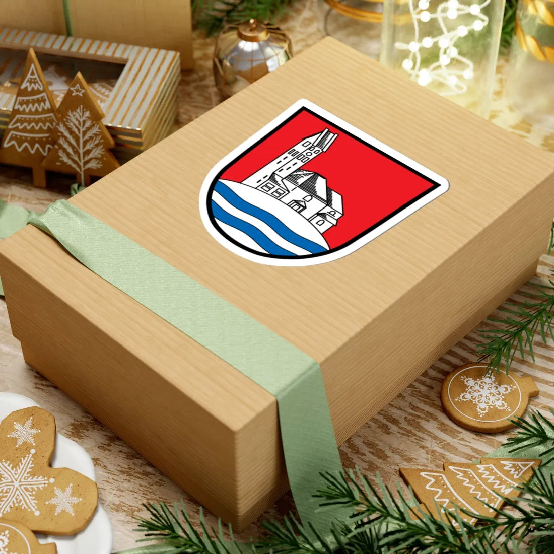 DEU Bergkirchen COA (Germany) (Coat of Arms) STICKER Vinyl Kiss-Cut Decal - The Sticker Space