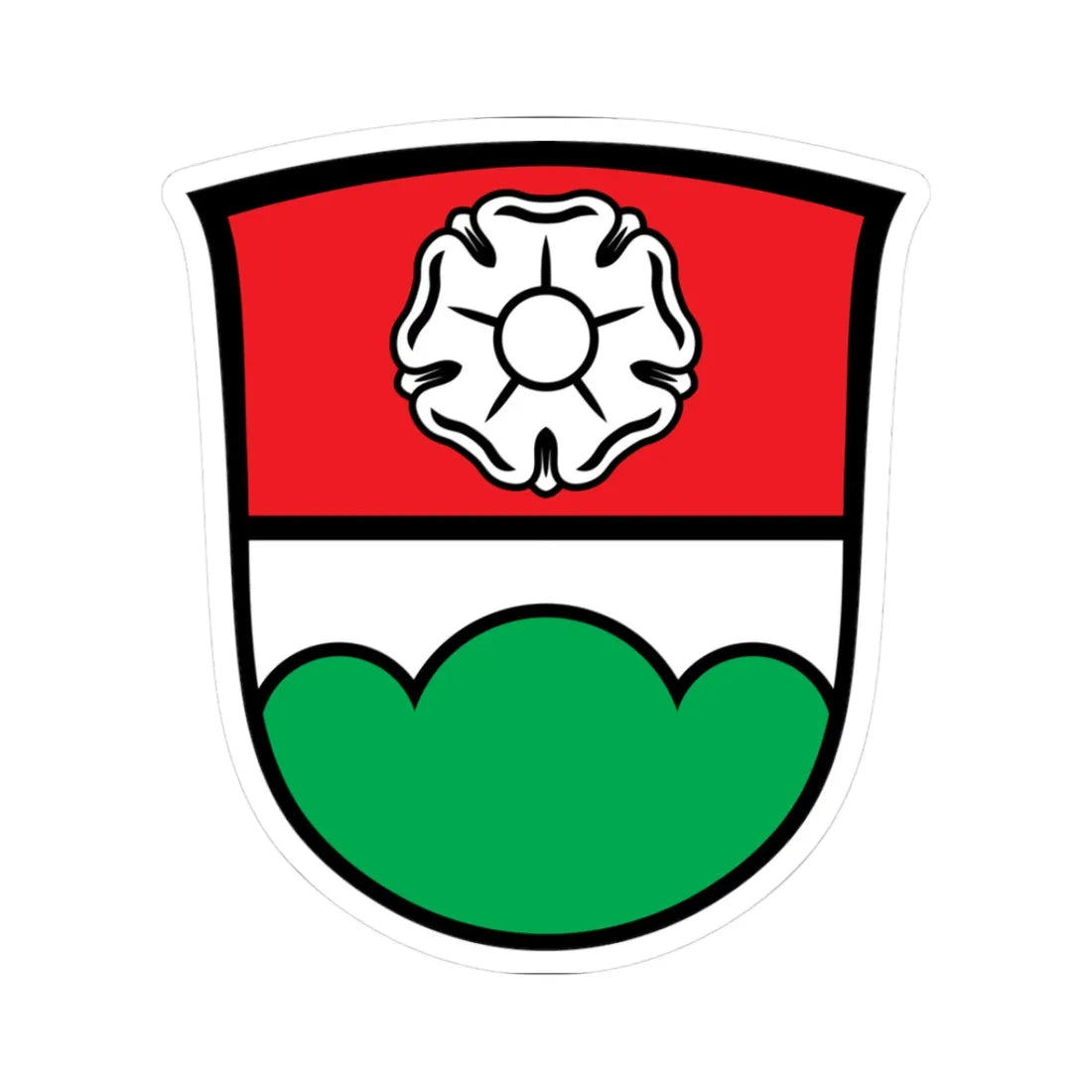 DEU Berglern COA (Germany) (Coat of Arms) STICKER Vinyl Kiss-Cut Decal 3 Inch White - The Sticker Space