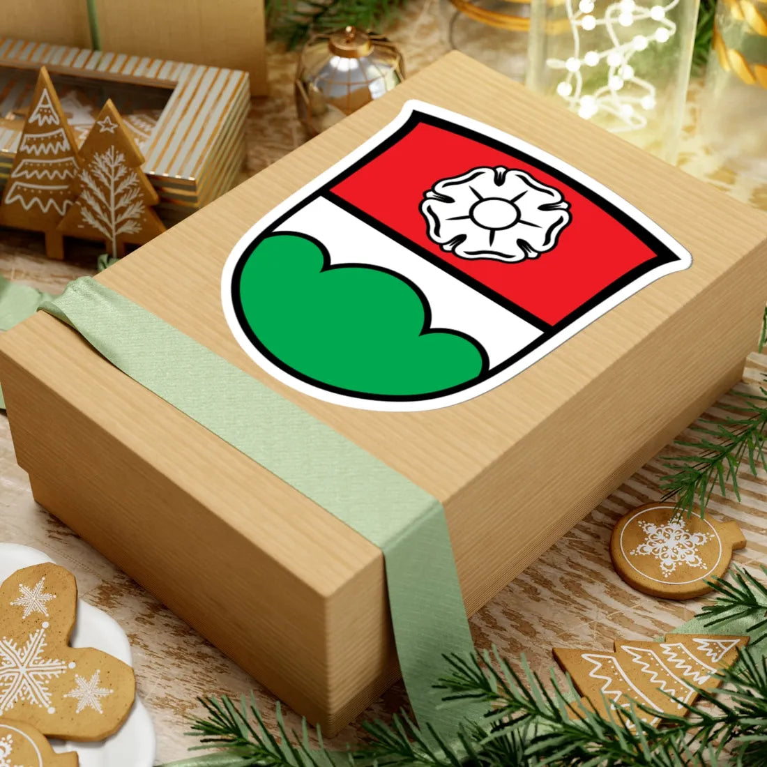 DEU Berglern COA (Germany) (Coat of Arms) STICKER Vinyl Kiss-Cut Decal - The Sticker Space