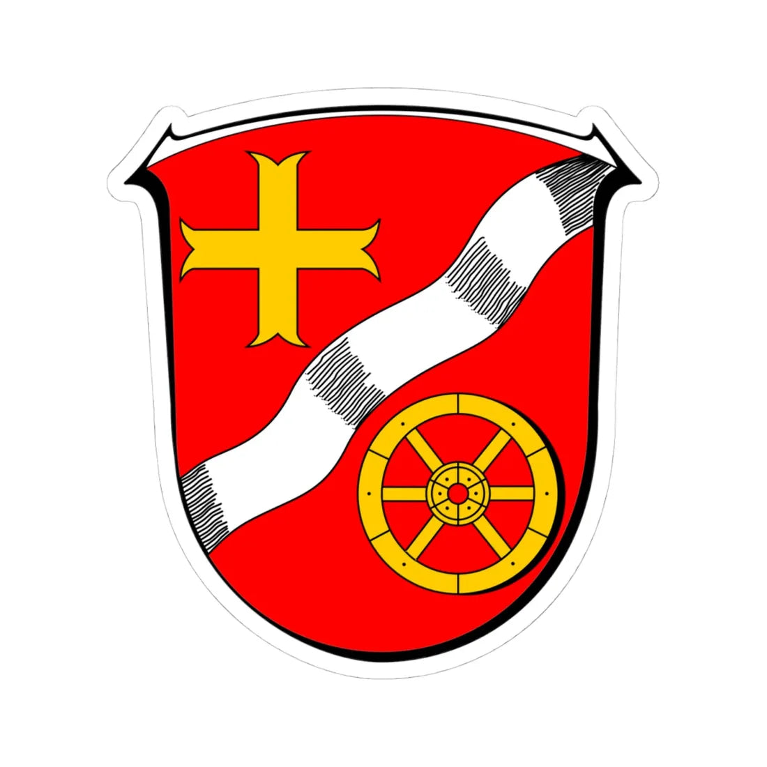 DEU Berkatal COA (Germany) (Coat of Arms) STICKER Vinyl Kiss-Cut Decal 4 Inch White - The Sticker Space