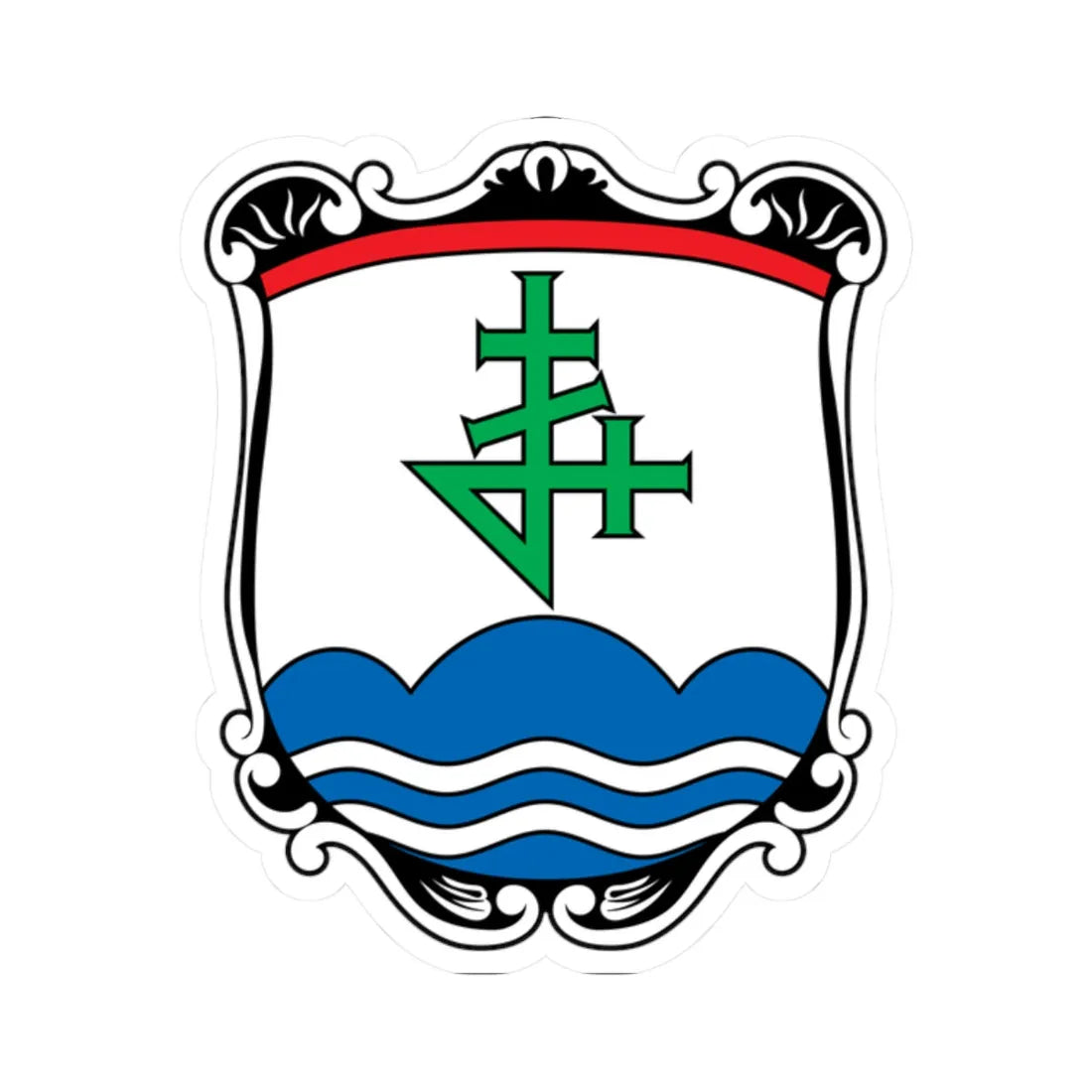 DEU Bernau COA (Germany) (Coat of Arms) STICKER Vinyl Kiss-Cut Decal 2 Inch White - The Sticker Space