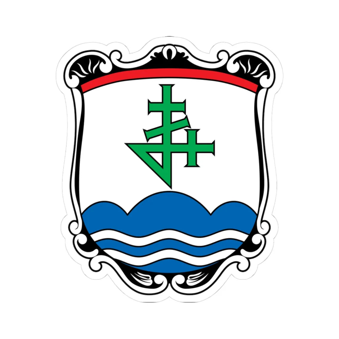 DEU Bernau COA (Germany) (Coat of Arms) STICKER Vinyl Kiss-Cut Decal 3 Inch White - The Sticker Space