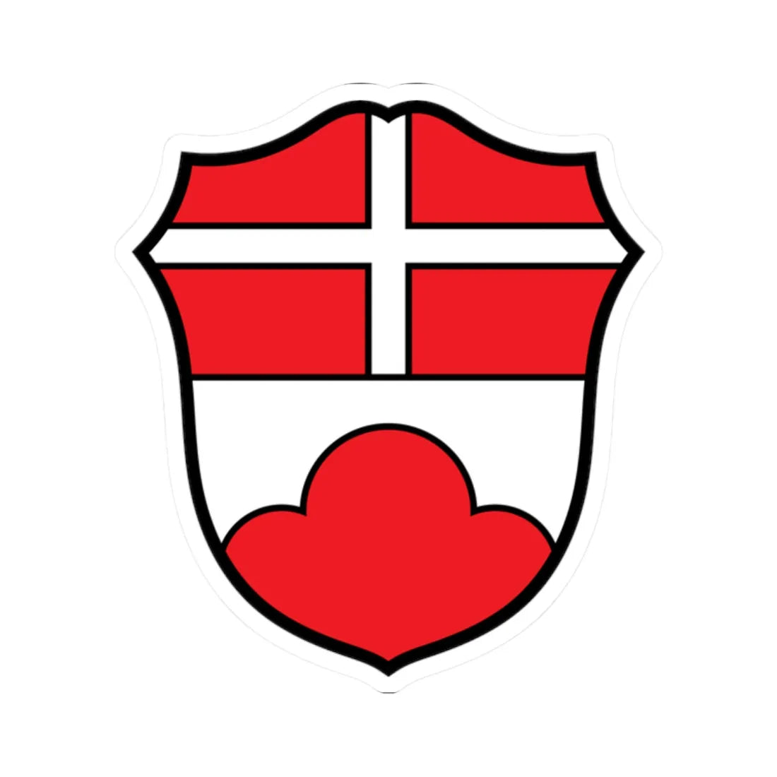 DEU Bernbeuren COA (Germany) (Coat of Arms) STICKER Vinyl Kiss-Cut Decal 2 Inch White - The Sticker Space