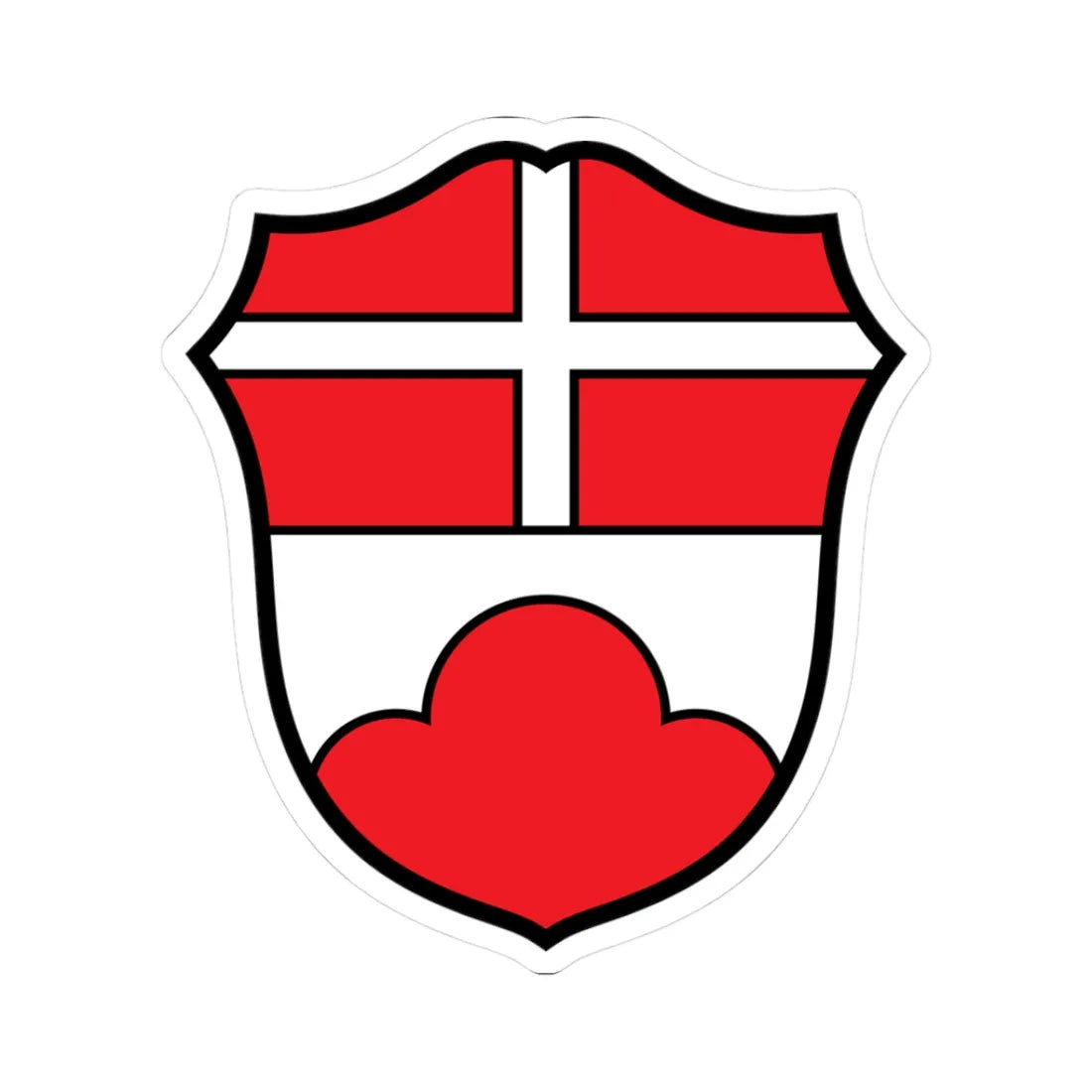 DEU Bernbeuren COA (Germany) (Coat of Arms) STICKER Vinyl Kiss-Cut Decal 3 Inch White - The Sticker Space