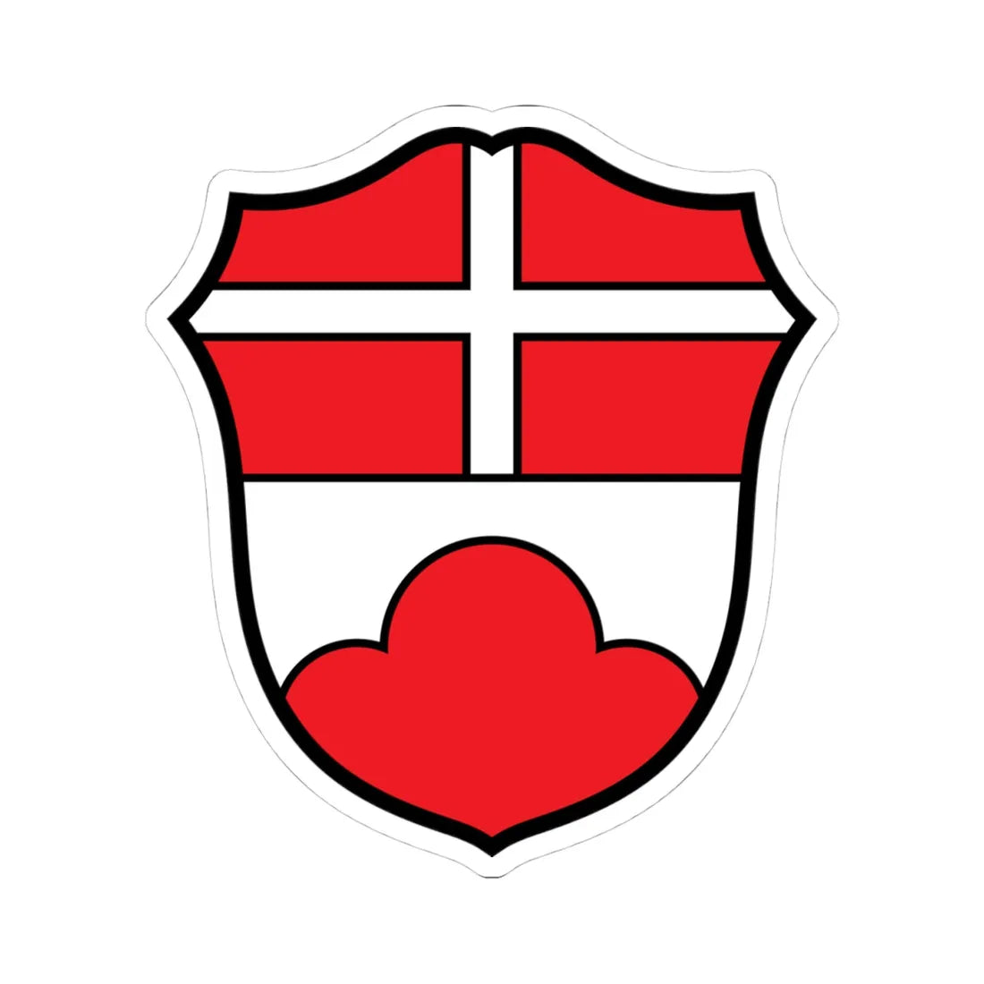 DEU Bernbeuren COA (Germany) (Coat of Arms) STICKER Vinyl Kiss-Cut Decal 4 Inch White - The Sticker Space