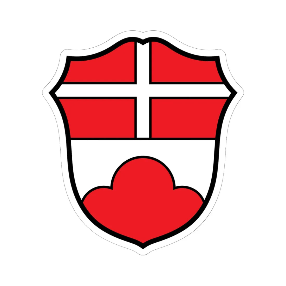 DEU Bernbeuren COA (Germany) (Coat of Arms) STICKER Vinyl Kiss-Cut Decal 6 Inch White - The Sticker Space