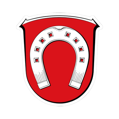 DEU Biebesheim am Rhein COA (Germany) (Coat of Arms) STICKER Vinyl Kiss-Cut Decal 3 Inch White - The Sticker Space