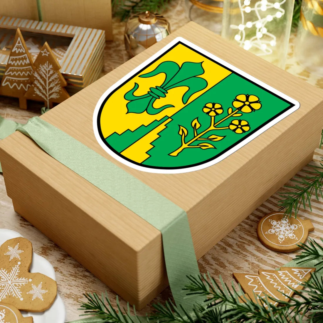 DEU Binswangen COA (Germany) (Coat of Arms) STICKER Vinyl Kiss-Cut Decal - The Sticker Space