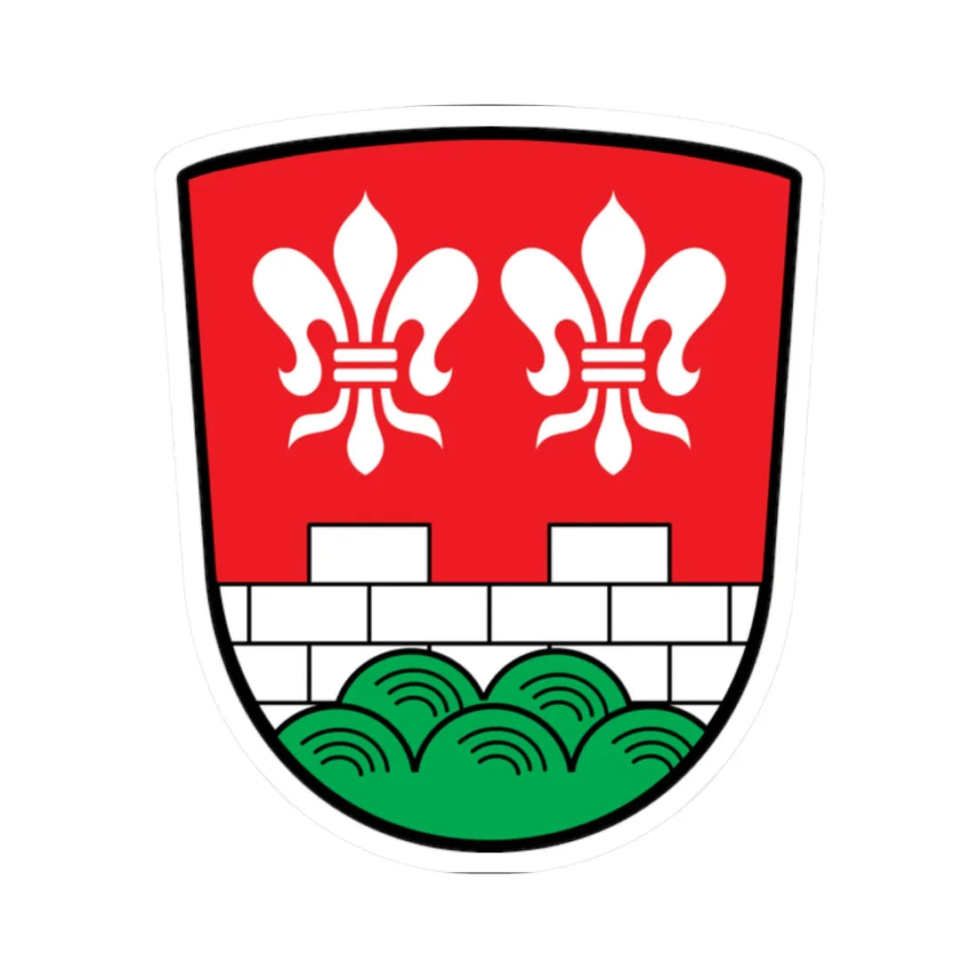 DEU Birgland COA (Germany) (Coat of Arms) STICKER Vinyl Kiss-Cut Decal 2 Inch White - The Sticker Space