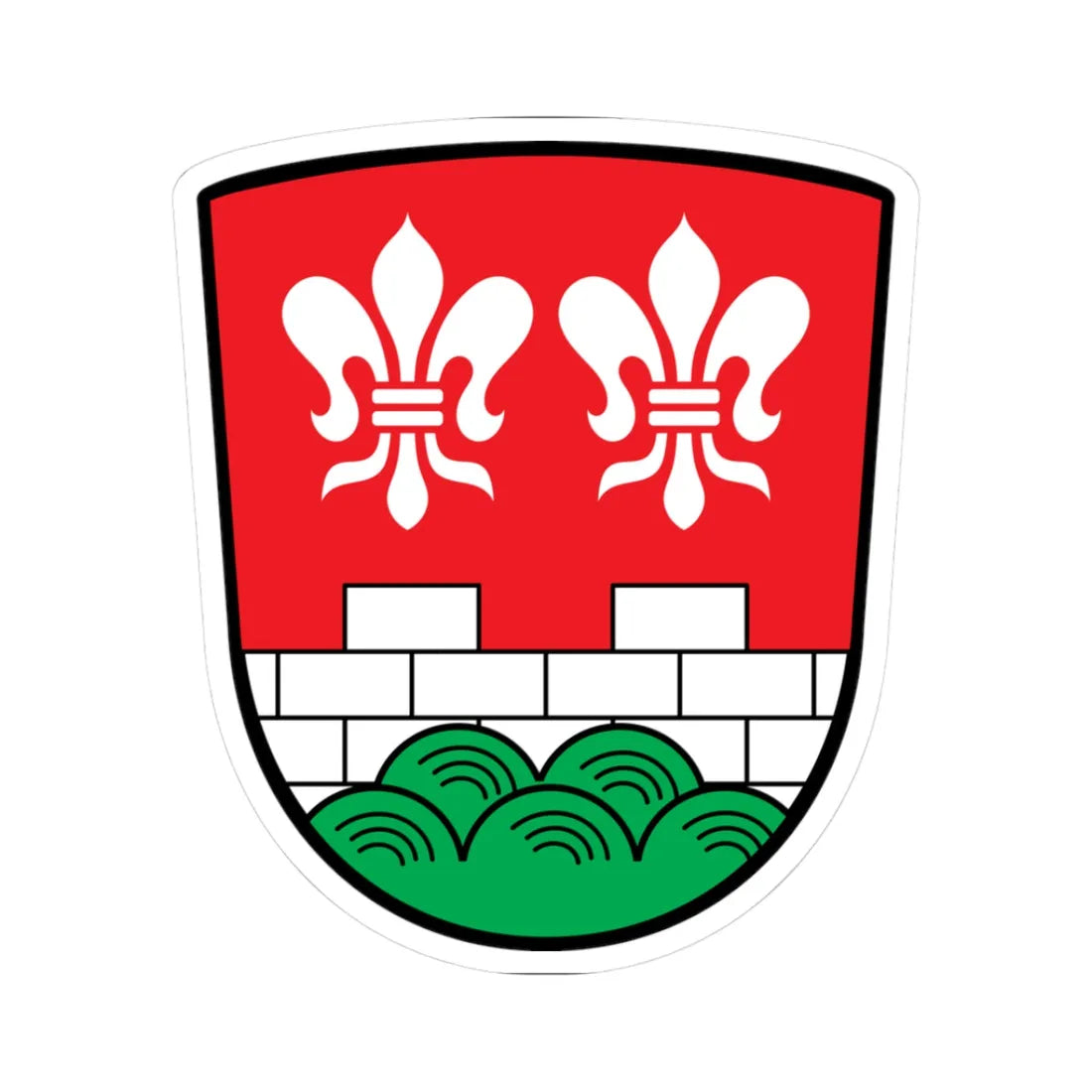 DEU Birgland COA (Germany) (Coat of Arms) STICKER Vinyl Kiss-Cut Decal 3 Inch White - The Sticker Space