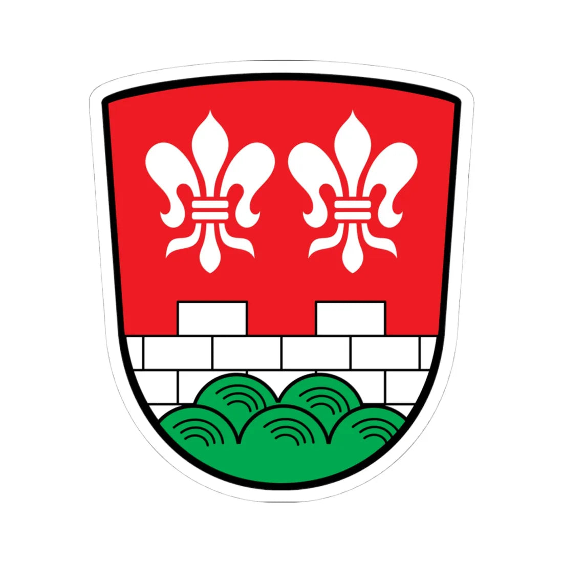 DEU Birgland COA (Germany) (Coat of Arms) STICKER Vinyl Kiss-Cut Decal 4 Inch White - The Sticker Space